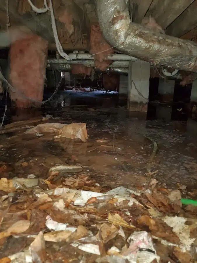Crawl space flood assessment for Commercial Water Damage Restoration in Merrillville